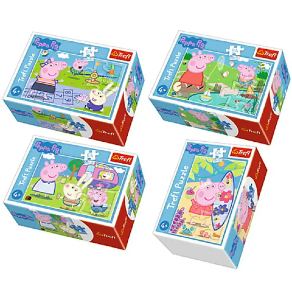 Peppa malac legszebb napjai 54db-os mini puzzle 4 féle - Trefl kép 1