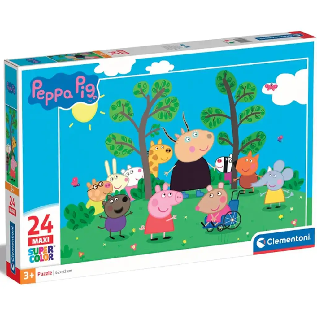 Peppa malac és barátai 24db-os maxi supercolor puzzle - Clementoni kép 1