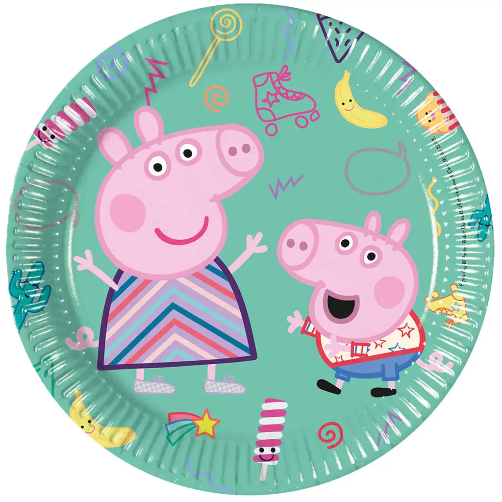 Peppa Malac party papírtányér 8db-os szett kép 1