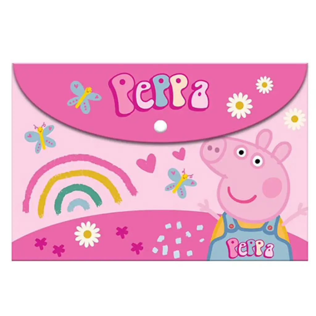 Peppa malac rózsaszín patentos irattartó mappa A/4-es méretben kép 1