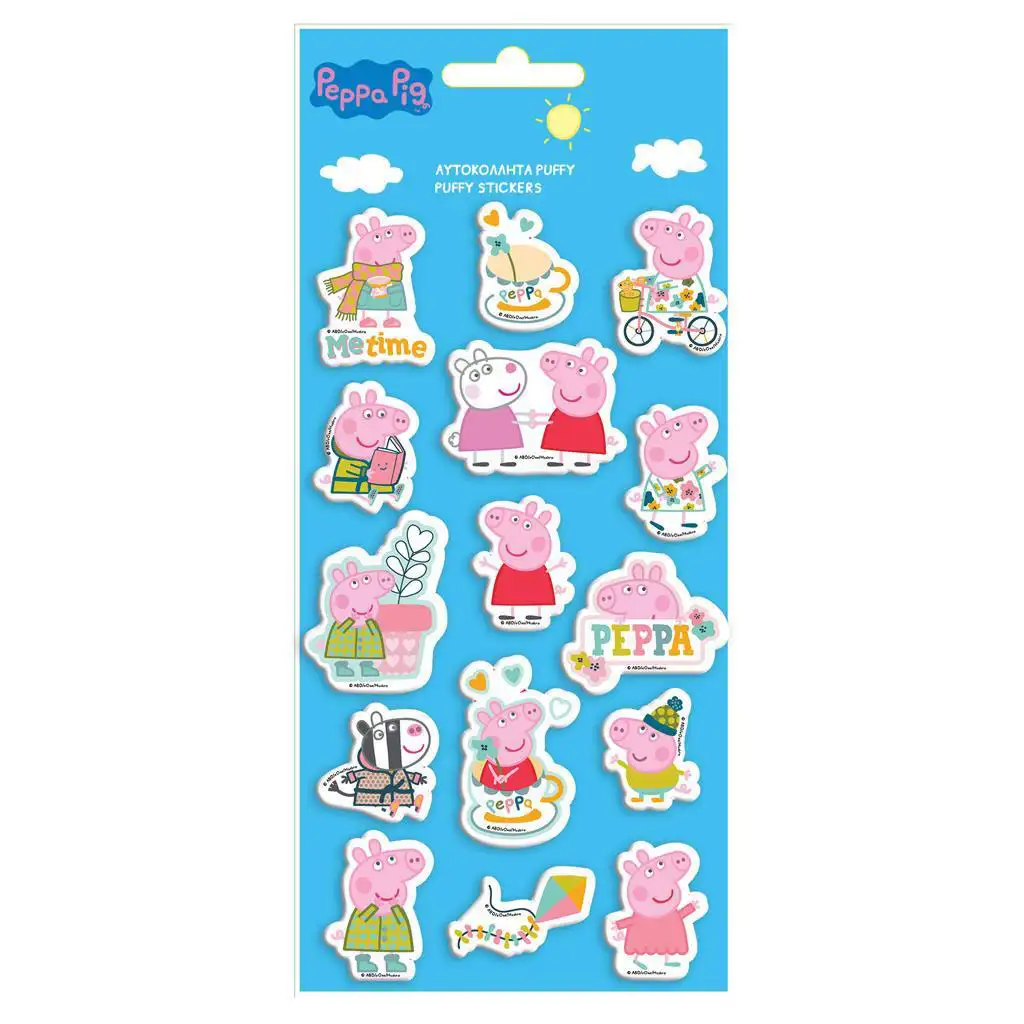 Luna: Peppa malac 3D pufi matrica szett 10x22cm-es íven kép 1