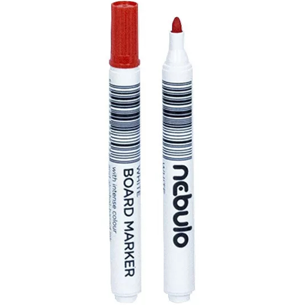 Nebulo: WhiteBoard marker kúpos hegyű táblafilc piros színben kép 1