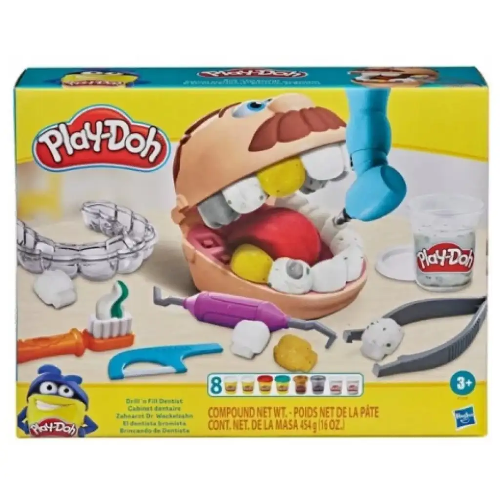 Play-Doh: Dr. Drill N Fill fogorvosi gyurmaszett kiegészítőkkel - Hasbro kép 1