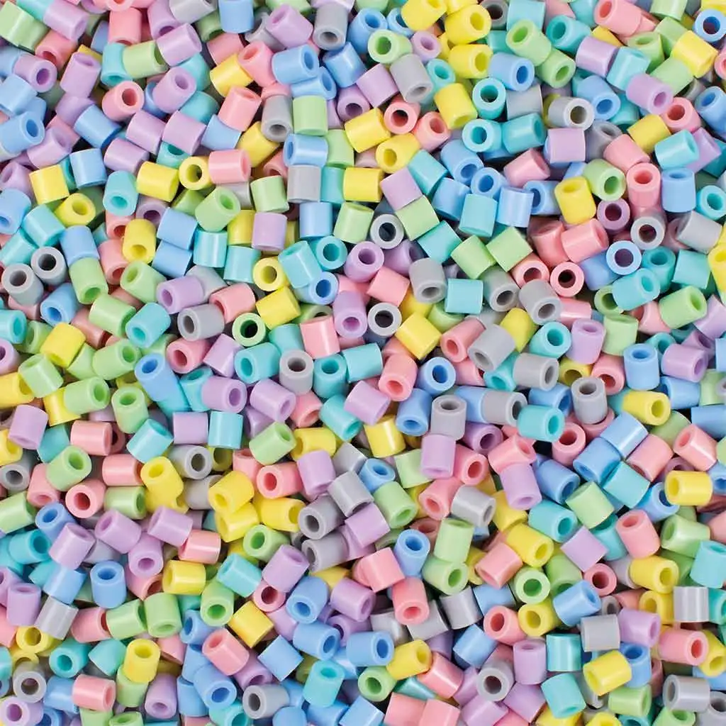 PlayBox: 5mm-es MIDI pasztell színű vasalható gyöngyök vödörben 5.000db-os csomag kép 2