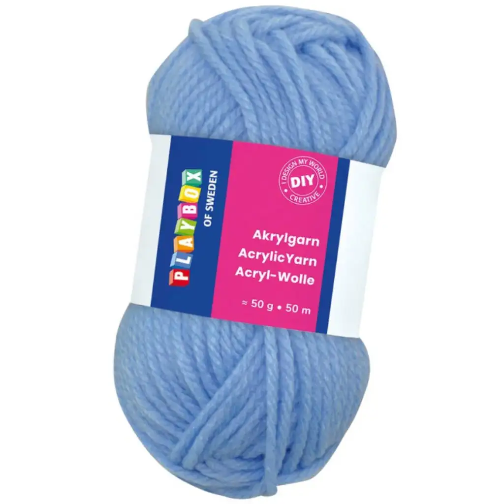 PlayBox: Akril fonal 50g-os 50m-es halvány kék színben kép 1