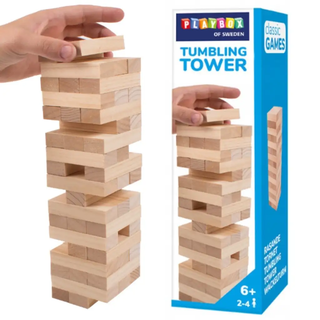 PlayBox: Fa Jenga ügyességi játék kép 1