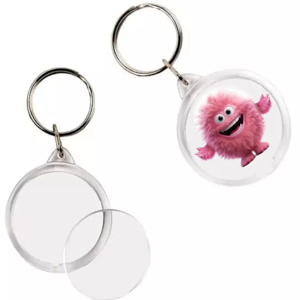 PlayBox: Átlátszó kör alakú kulcstartó 5cm-es átmérő 1db kép 1