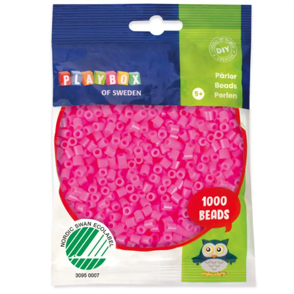 PlayBox: 5mm-es MIDI vasalható gyöngy 1000db-os pink színben kép 1