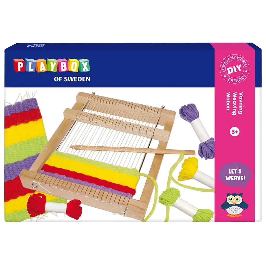PlayBox: Komplett szövőkészlet fonalakkal és négyzet alakú szövőkerettel kép 1