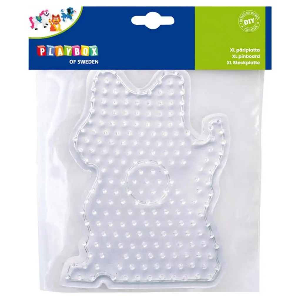Playbox: XL vasalható gyöngy alaplap – 1 darab (cica, kutya vagy ló forma) kép 1