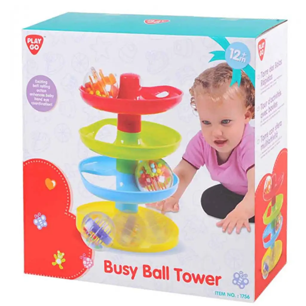 Playgo: Bébi golyópálya torony három golyóval kép 1