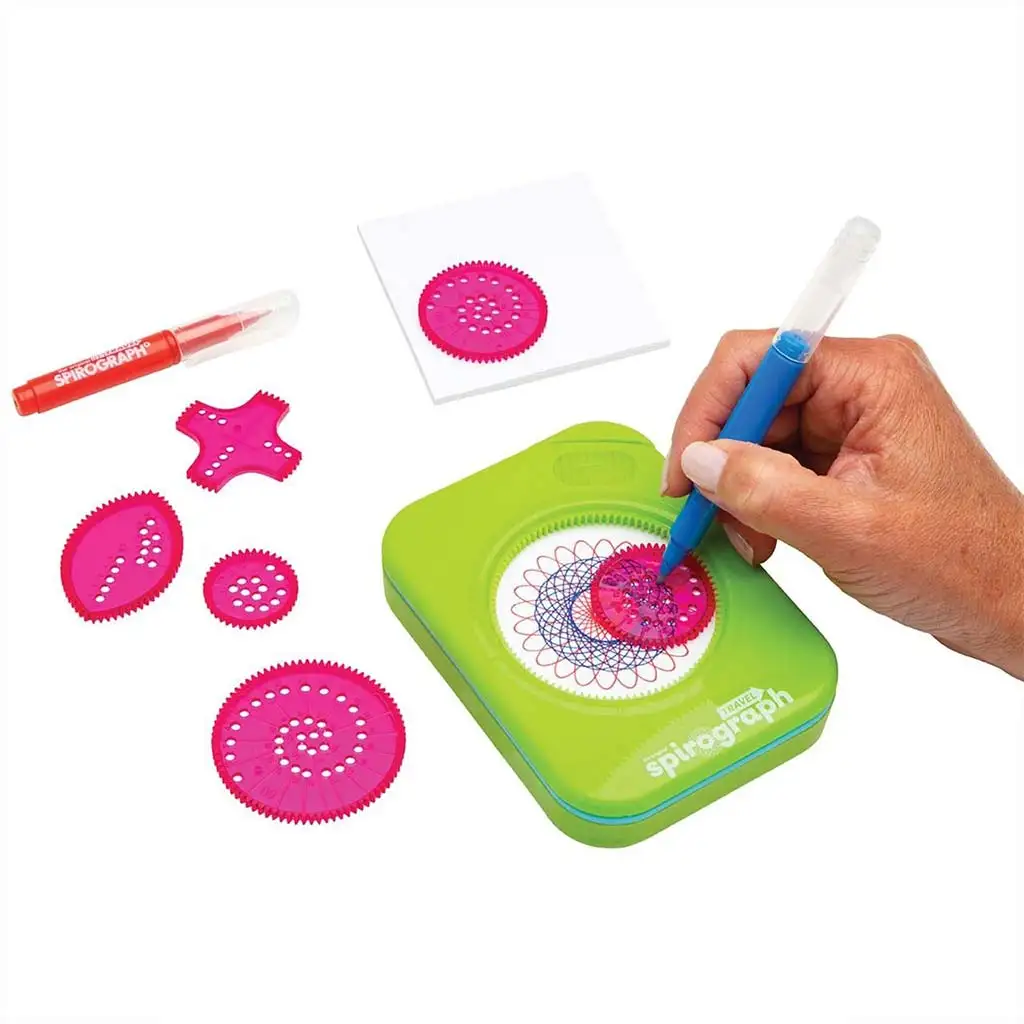 Spirograph: Utazó spirográf tárolóval kompakt méretben 10db-os szett kép 4