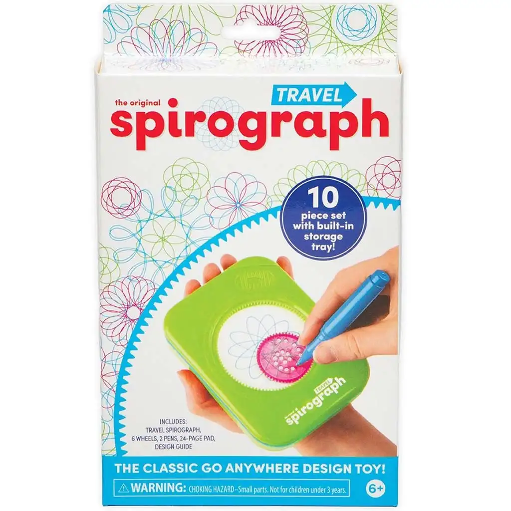Spirograph: Utazó spirográf tárolóval kompakt méretben 10db-os szett kép 1
