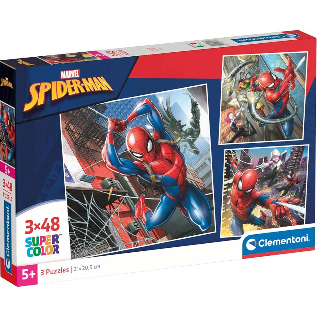Pókember 3x48db-os Supercolor puzzle - Clementoni kép 1