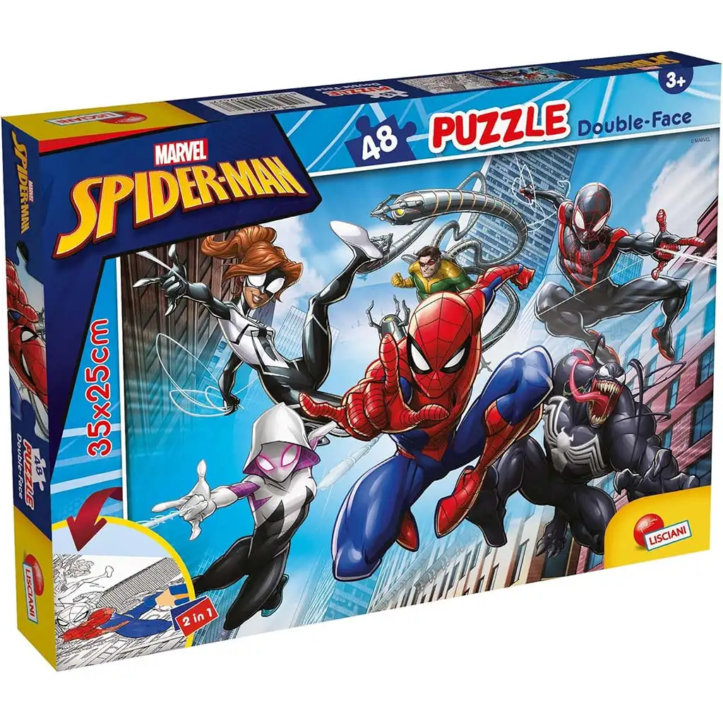 Pókember 2 az 1-ben 48db-os puzzle és színező 35x25cm - Lisciani kép 1