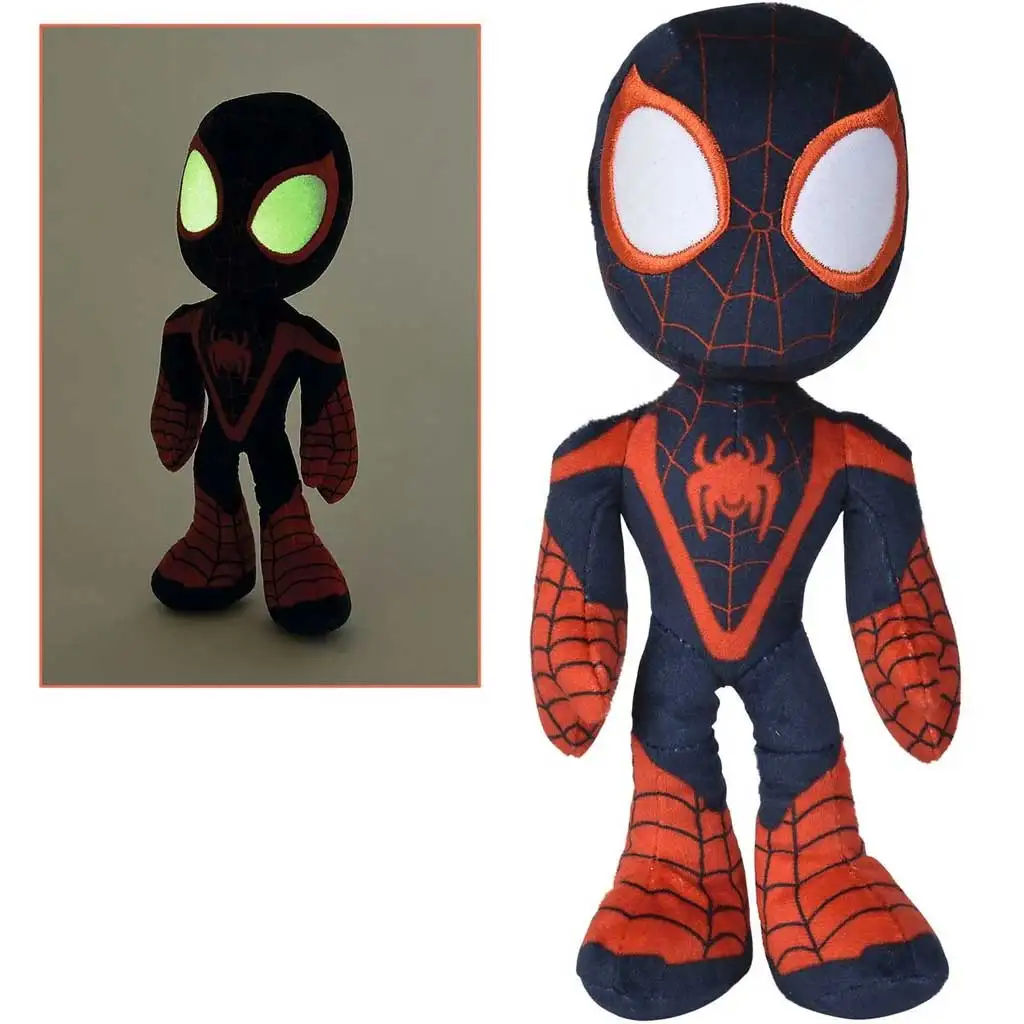 Marvel: Amazing Friends - Pókember Miles Morales plüssfigura sötétben világító szemekkel 25cm kép 1