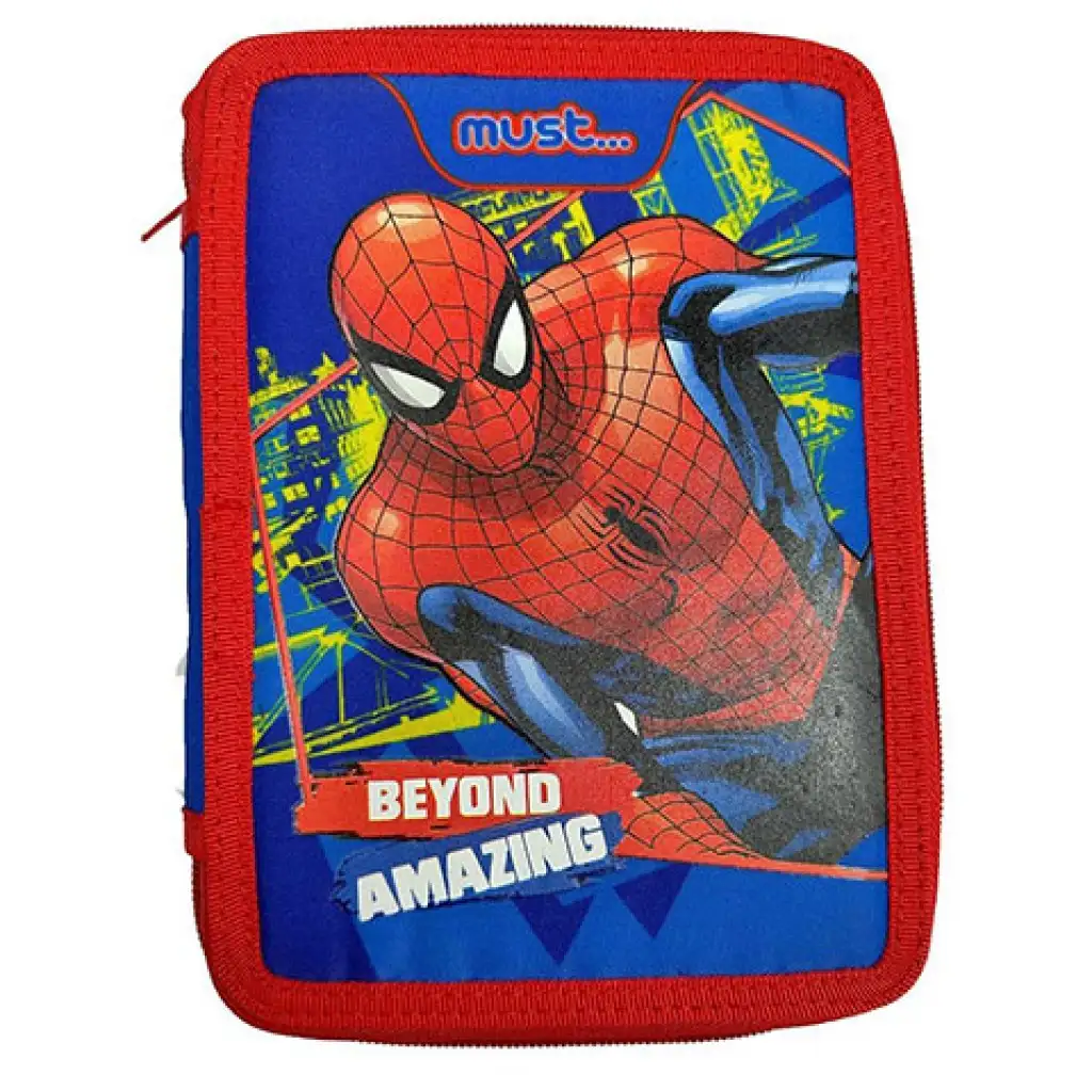 Must: Pókember Beyond Amazing 2 rekeszes töltött tolltartó kép 1
