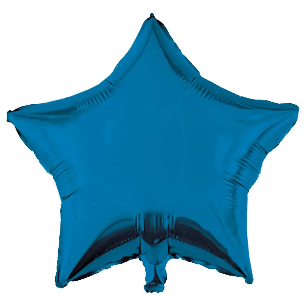 Csillag alakú fólia lufi – kék 46cm kép 1
