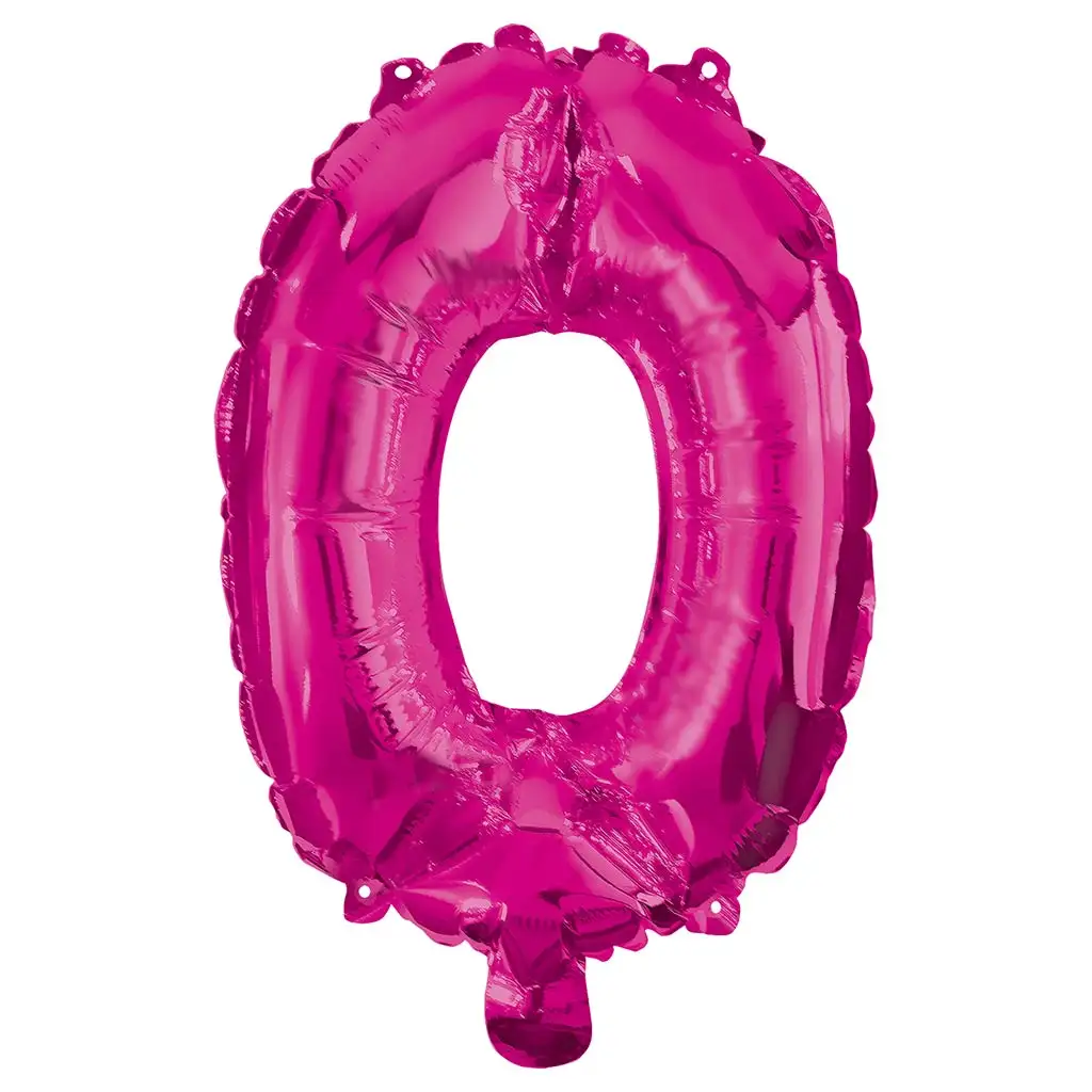 Számos fólia lufi pink színben – 0-ás szám 96cm kép 1