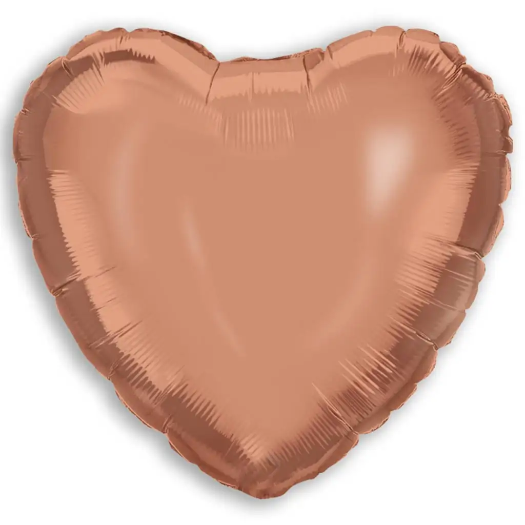 Szív alakú fólia lufi – rose gold 46cm kép 1