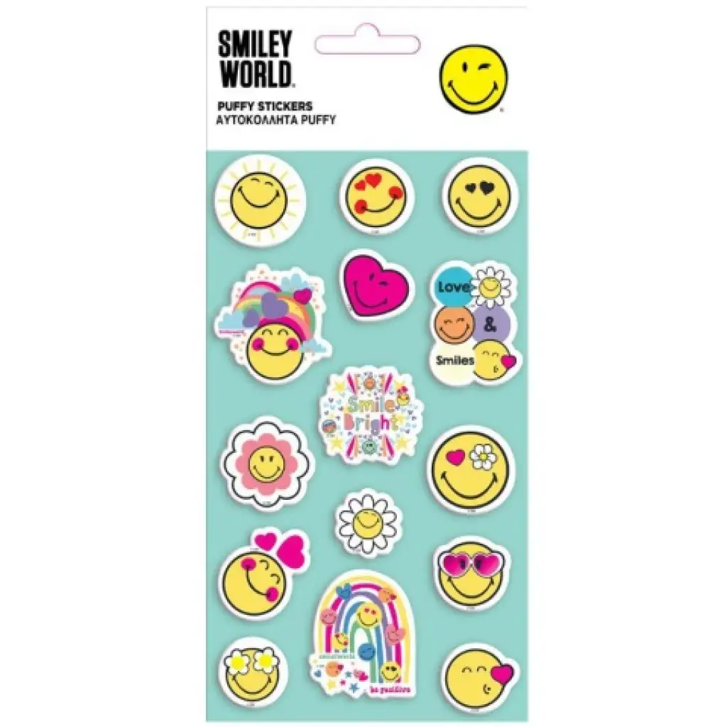 Smiley ikonok 3D pufi matrica szett 10x22cm-es íven kép 1