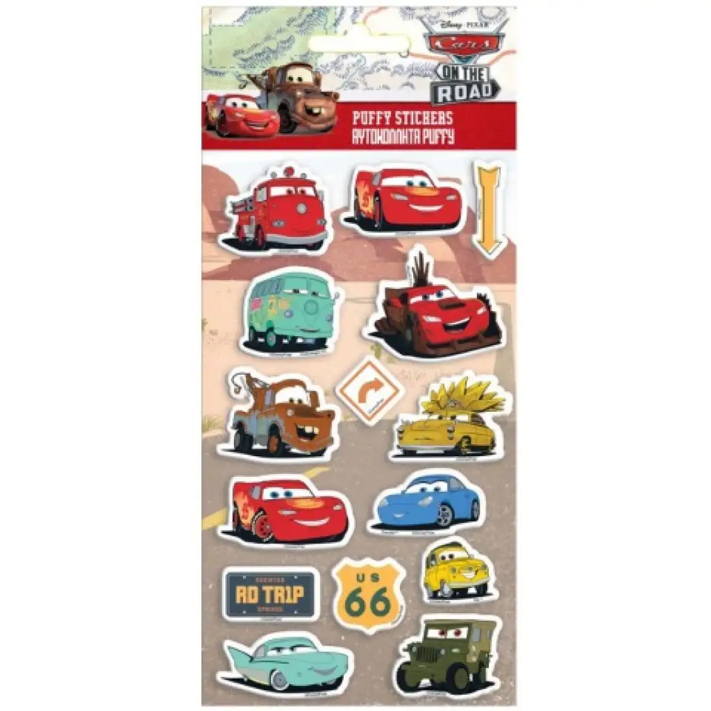 Disney Verdák 3D pufi matrica szett 10x22cm-es íven kép 1