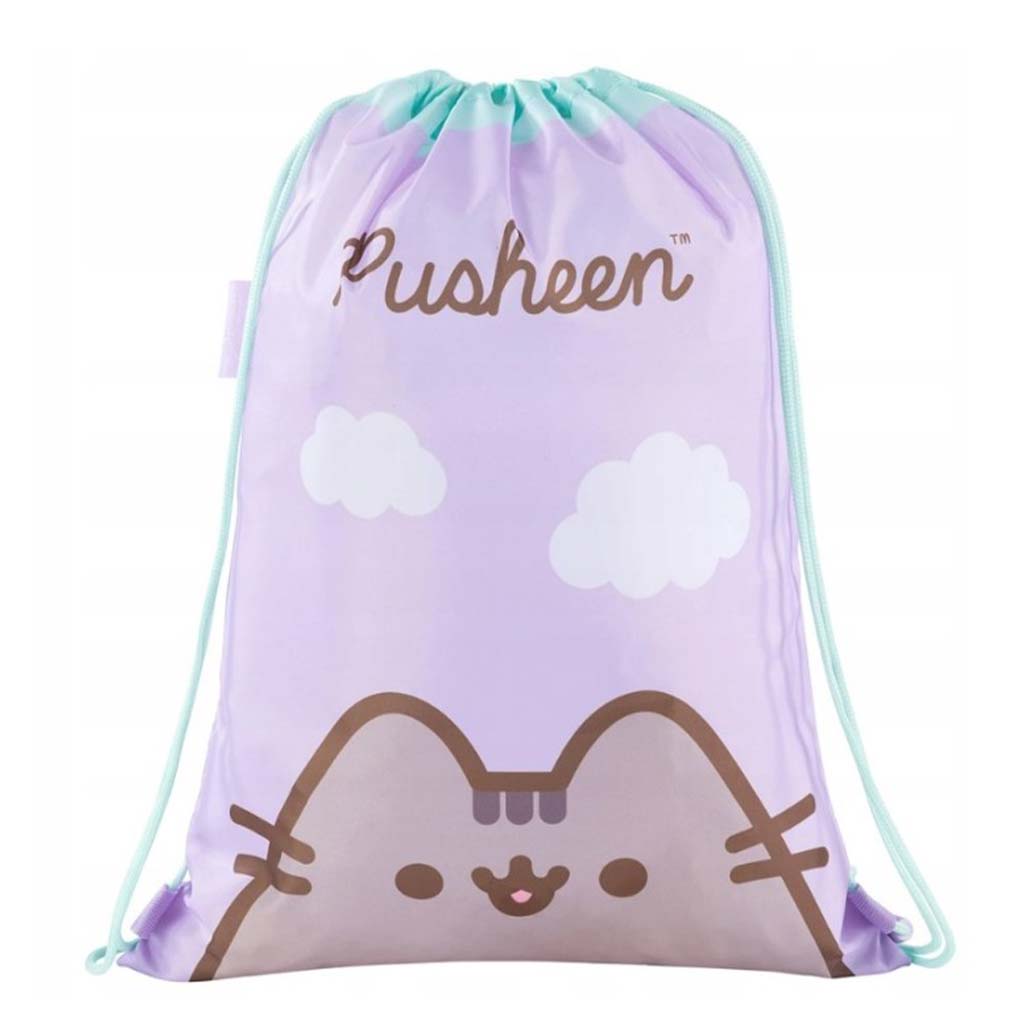 Pusheen lila tornazsák, sportzsák 43x34cm kép 1