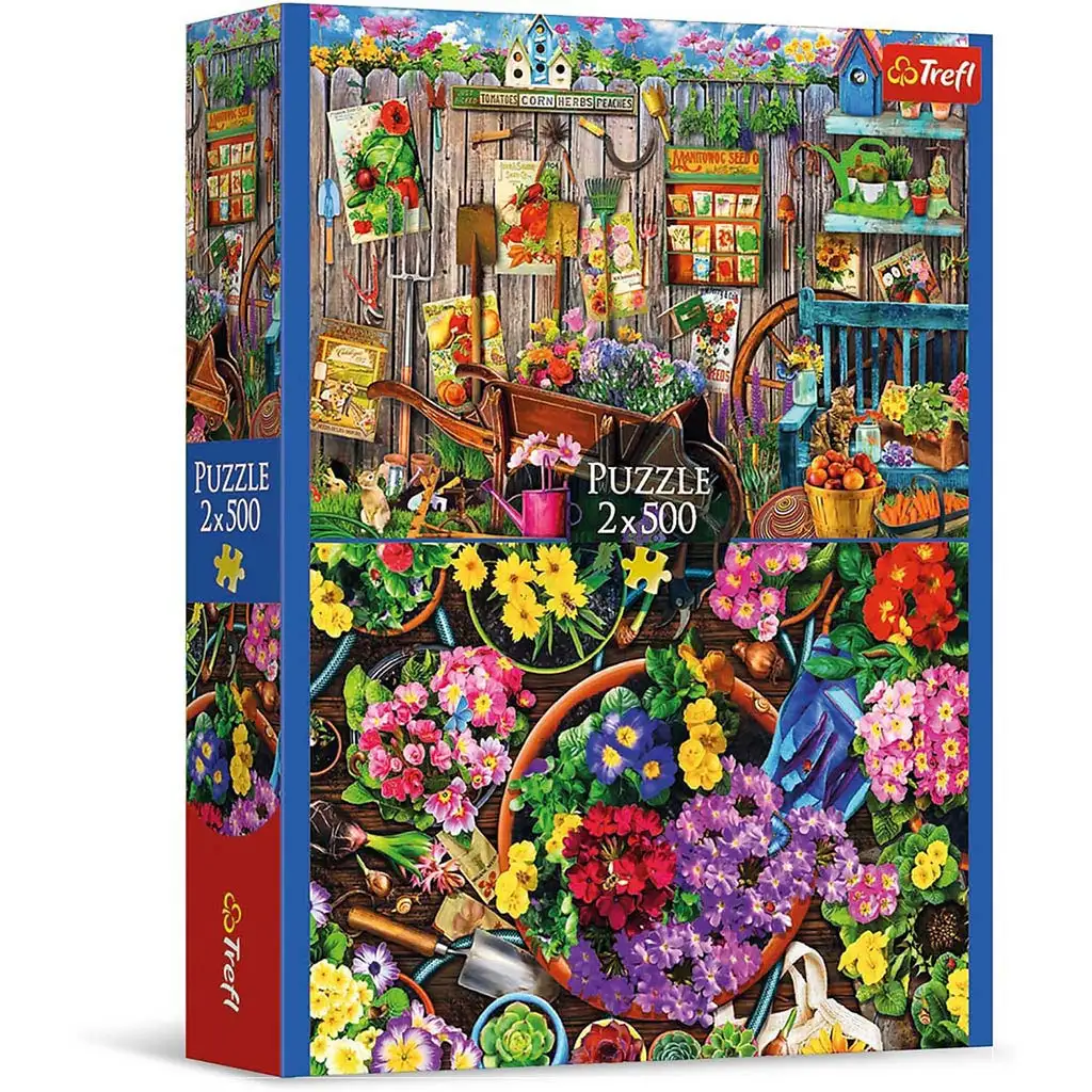 Munka a kertben 2x500db-os puzzle - Trefl kép 1