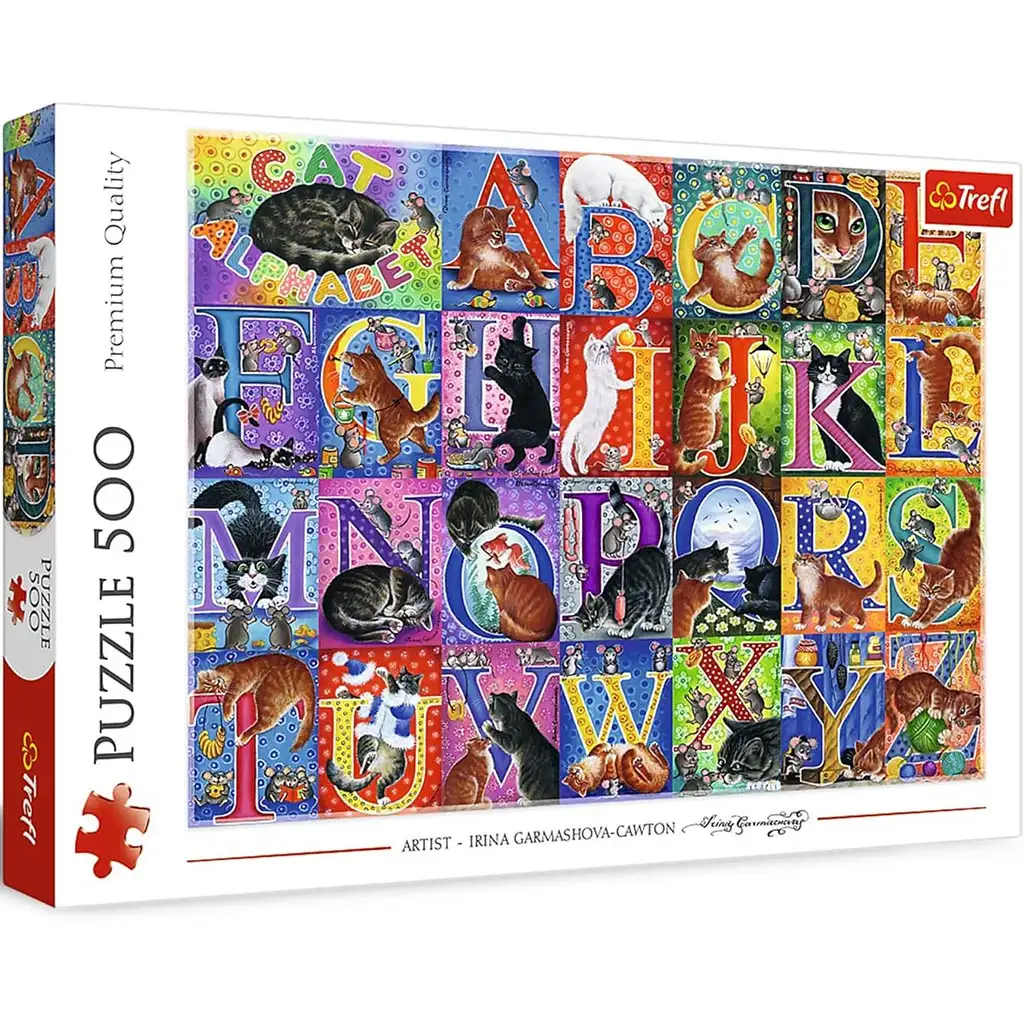 Macskás ábécé 500db-os puzzle - Trefl kép 1