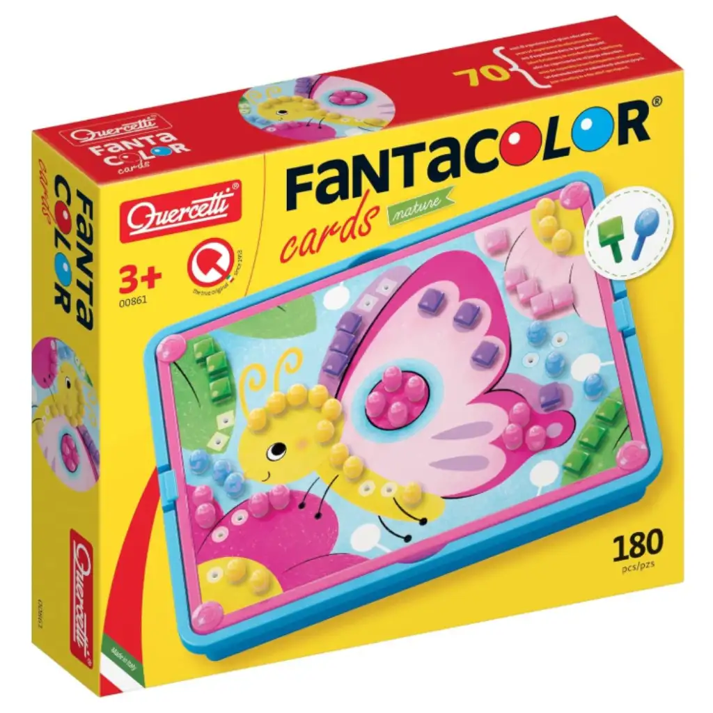 Quercetti: Fanta Color Cards Természet kreatív pötyi játékszett kép 3