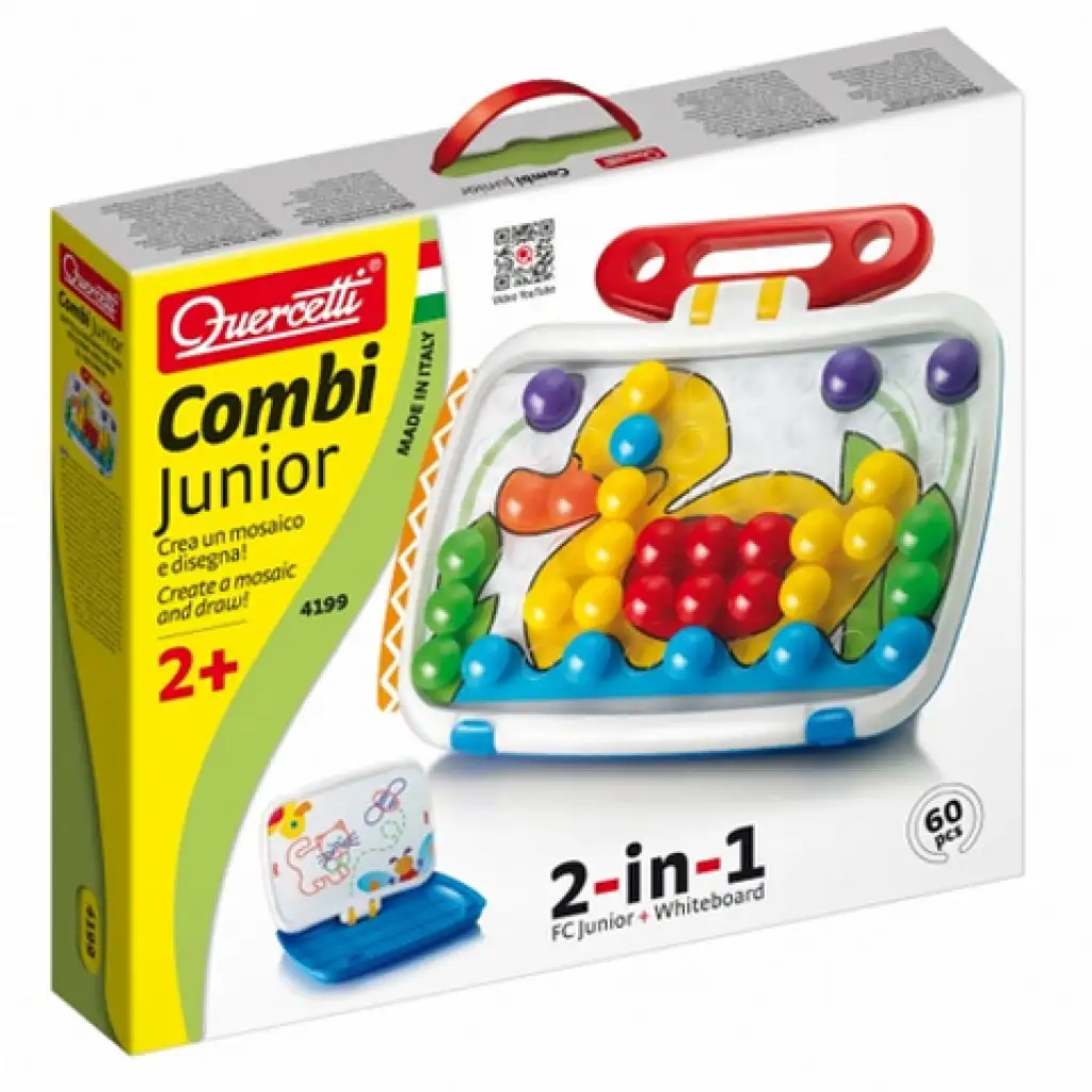 Quercetti: 2 az 1-ben Junior pötyi készlet rajztáblával kép 1