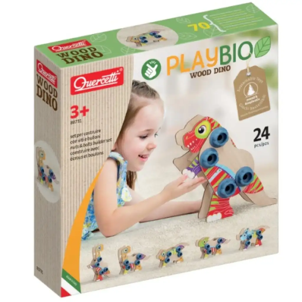 Quercetti: Play Bio összeszerelhető dinoszaurusz 24db-os kép 1