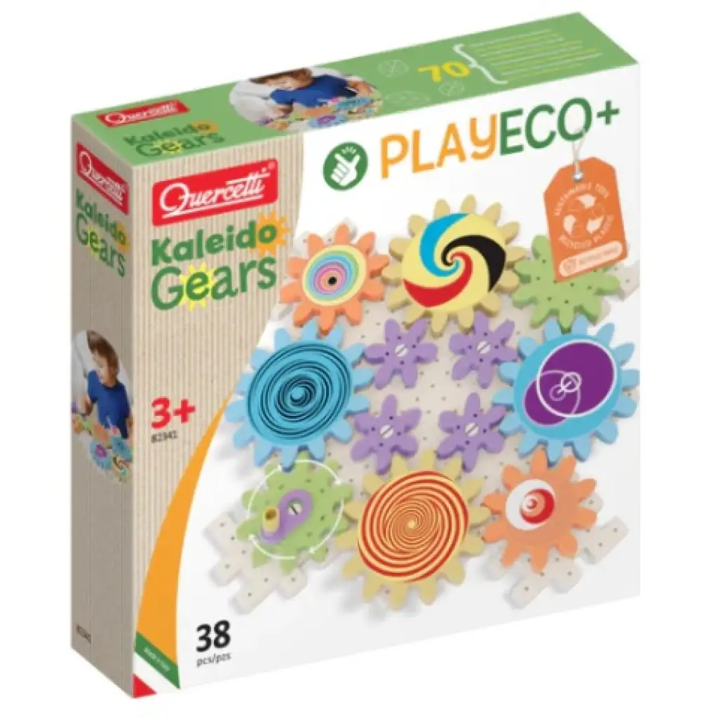Quercetti: Play Eco Kaleido fogaskerekek játékszett 38db-os kép 1