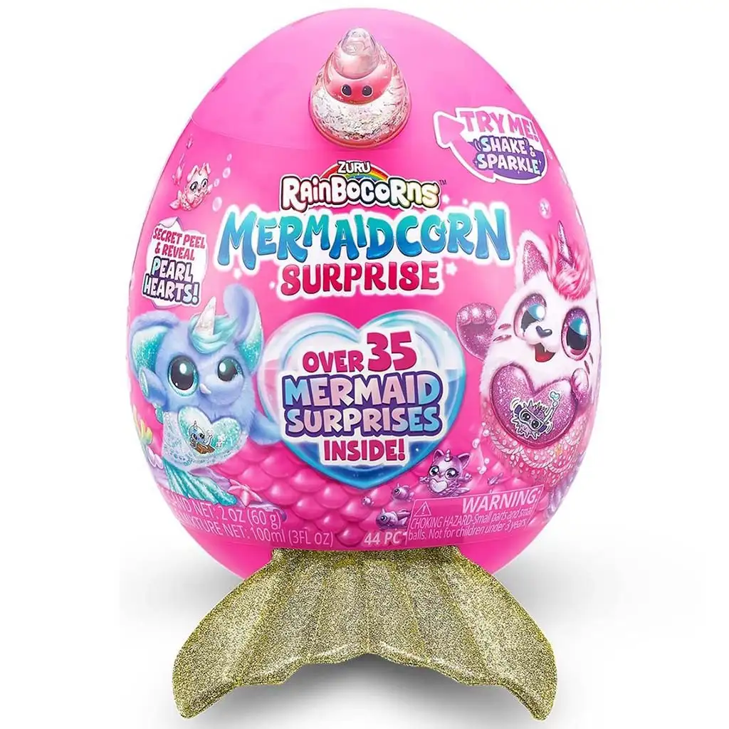 Rainbocorns: Mermaidcorn S5 Meglepetés tojás sellőkornis plüssfigura többféle változatban 1db kép 1