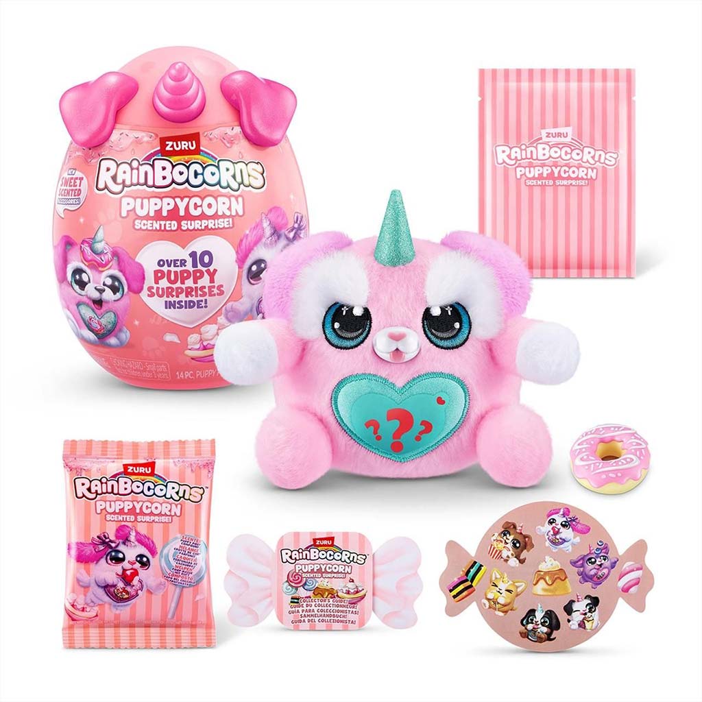 Rainbocorns: Pocket Puppycorn meglepetés illatos kutyus plüssfigura többféle változatban 1db kép 10