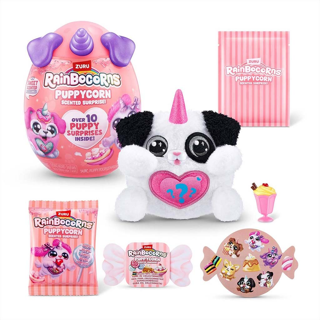 Rainbocorns: Pocket Puppycorn meglepetés illatos kutyus plüssfigura többféle változatban 1db kép 12