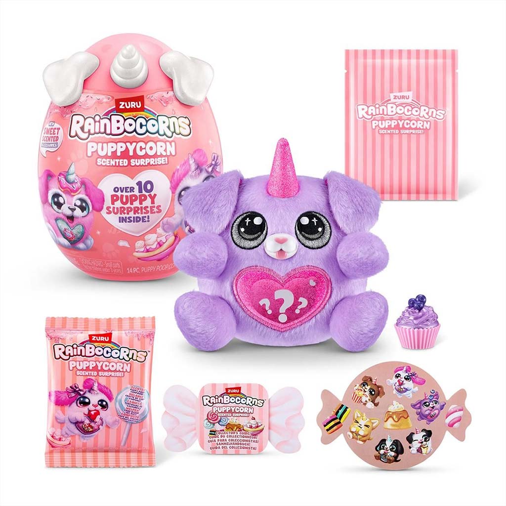 Rainbocorns: Pocket Puppycorn meglepetés illatos kutyus plüssfigura többféle változatban 1db kép 6