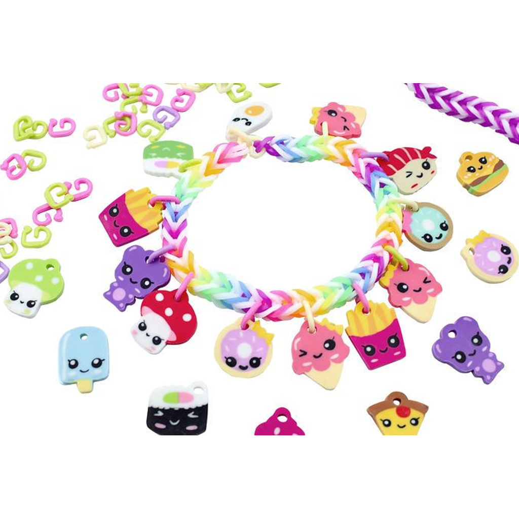 Rainbow Loom: Happy Loomi-Pals – Fincsiségek gumikarkötő készítő szett kép 2