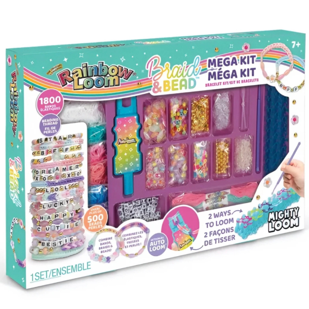 Rainbow Loom: Óriás gumikarkötő és gyöngyfűző készlet kép 1