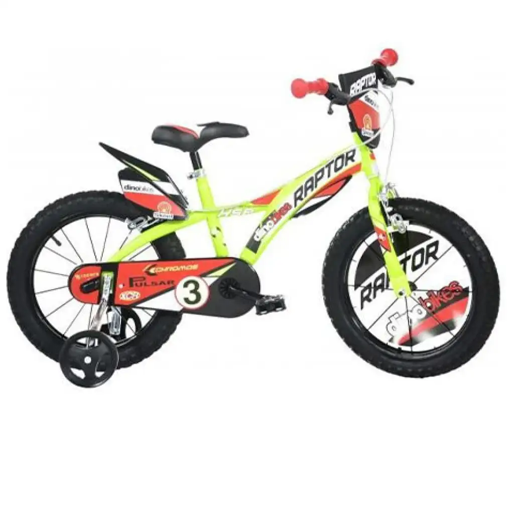Raptor zöld gyerek bicikli  14-es méretben - Dino Bikes kerékpár kép 1