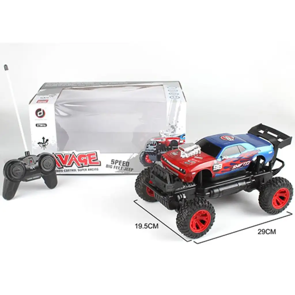 RC Off-Road távirányítós Charger izomautó fénnyel 27 MHz 1/14 kép 1
