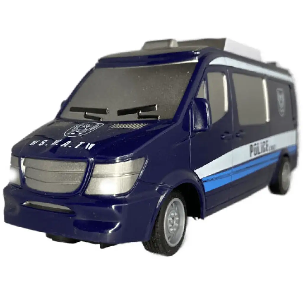 RC Távirányítós SWAT rendőr kisbusz fénnyel 27MHz 1/32-es méretarány 25cm kép 3