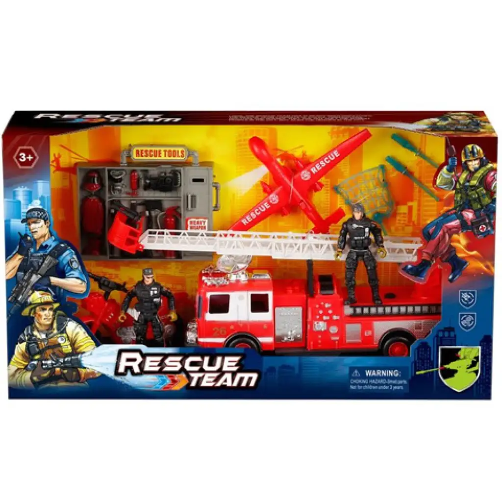 Rescue Team tűzoltósági játékszett figurákkal kép 1
