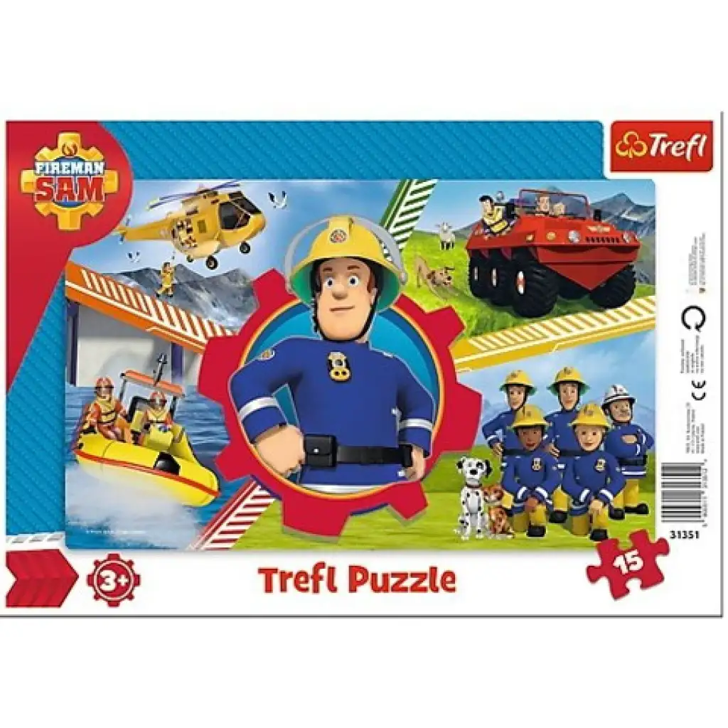 Sam a tűzoltó: Sam napja 15 db-os keretes puzzle - Trefl kép 1