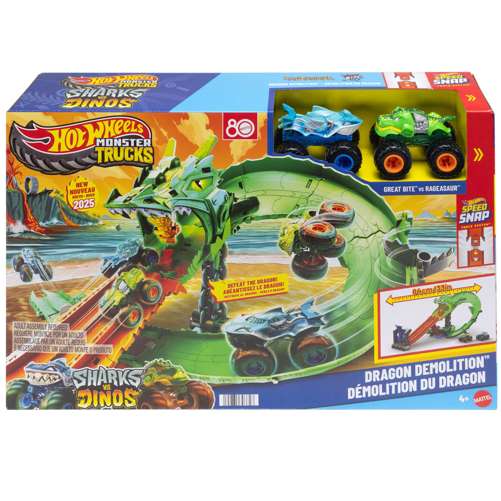 Hot Wheels Monster Trucks: Sárkányfutam pályaszett - Mattel kép 1