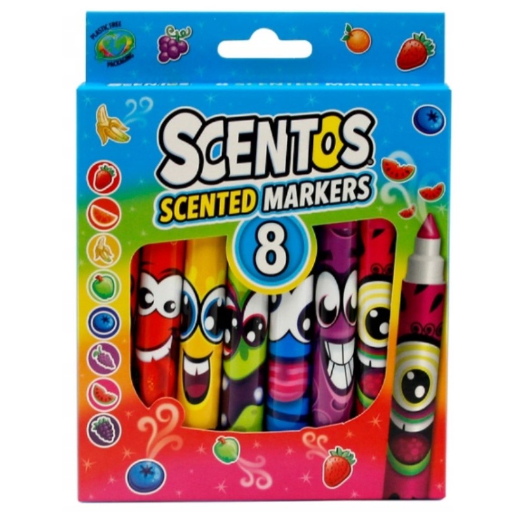 Scentos illatos élénk színű filctoll 8db-os kép 1