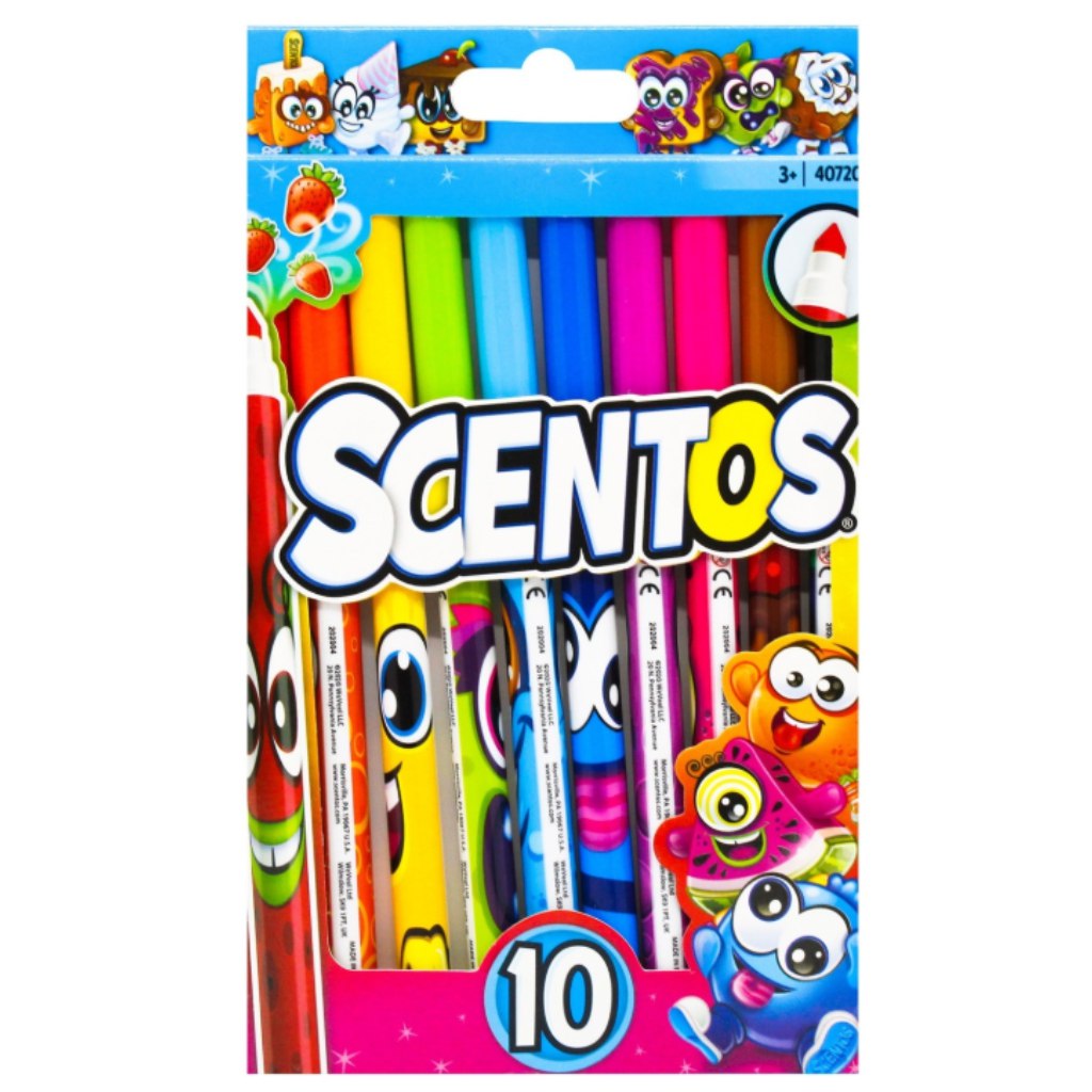 Scentos illatos élénk színű vékony filctoll 10db-os kép 1