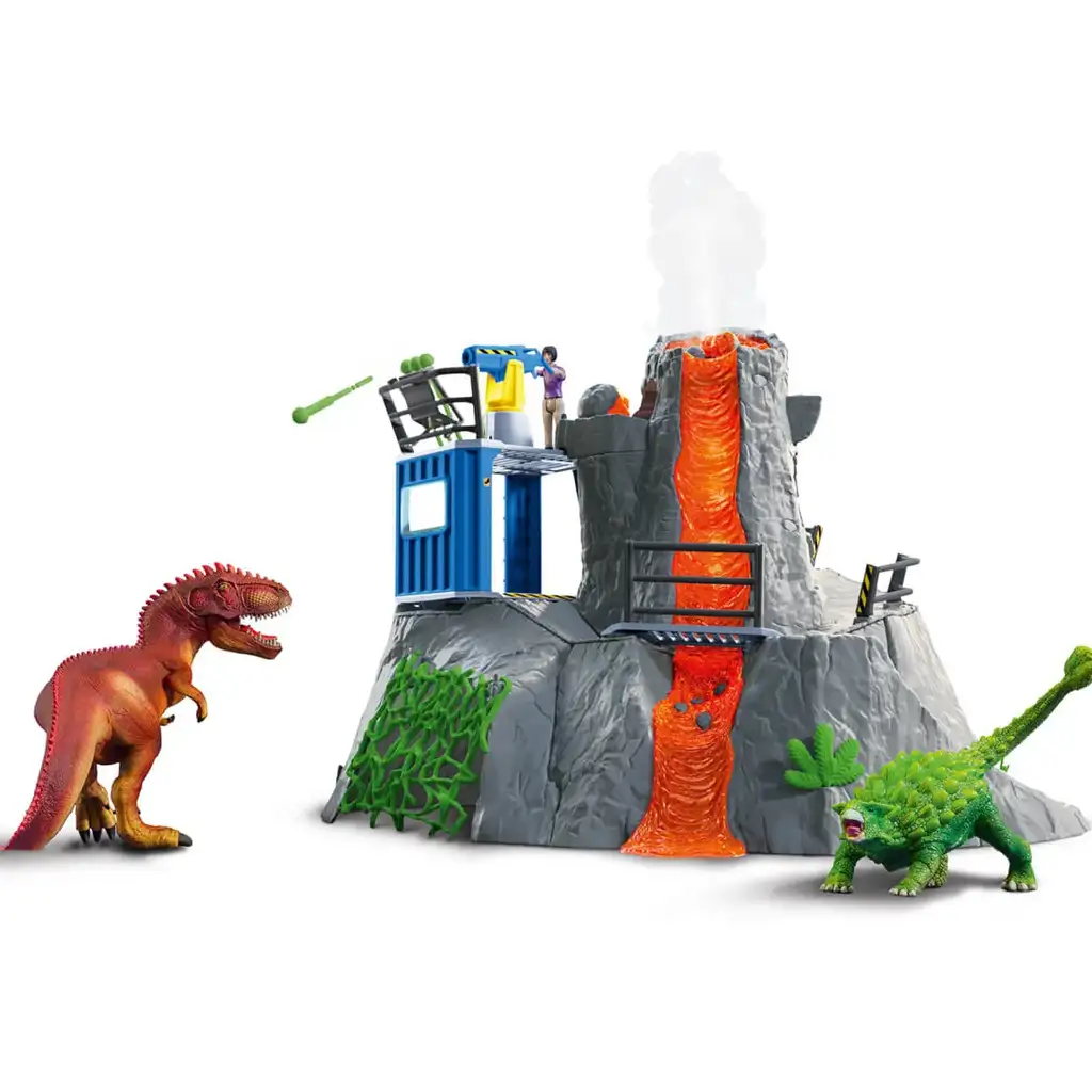 Schleich: A nagy vulkánexpedíció dinoszauruszokkal játékszett (42564) kép 3