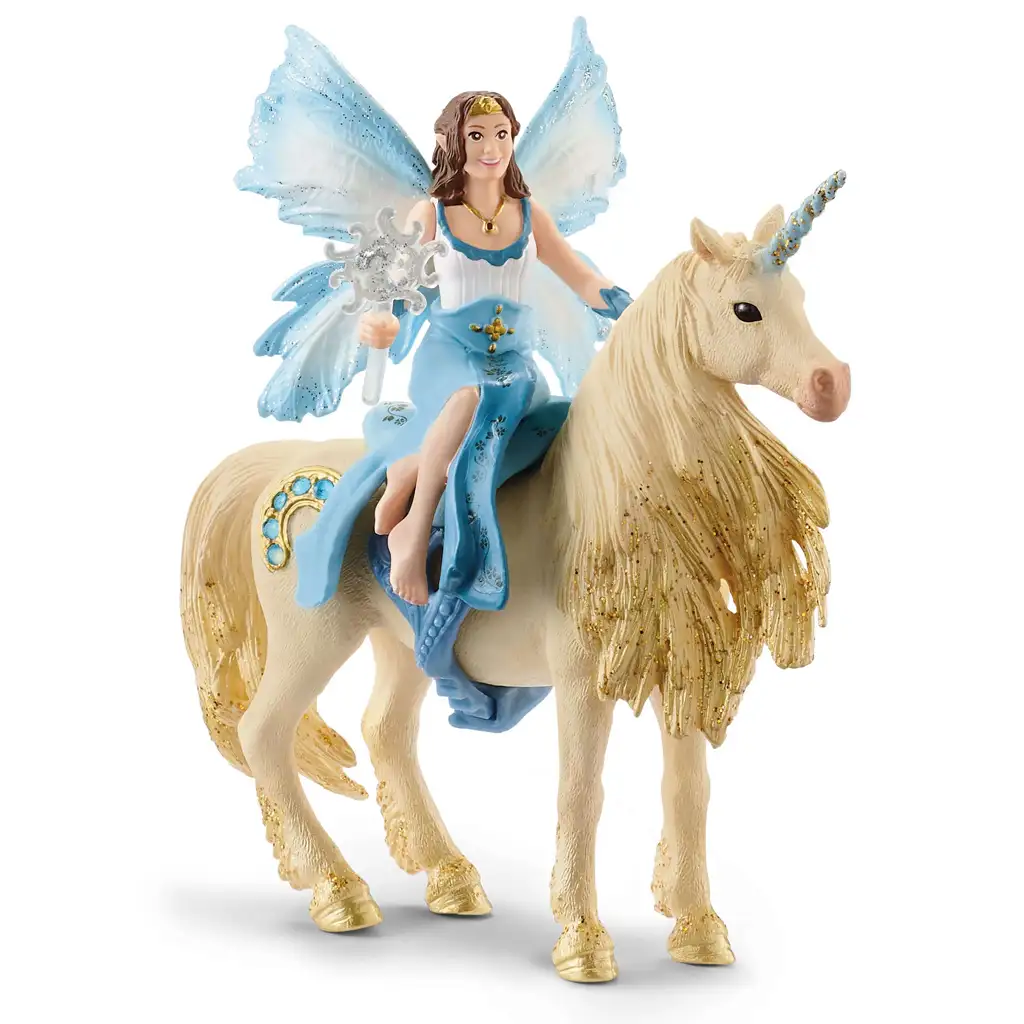 Schleich: Eyela arany unikornissal figura (42508) kép 1