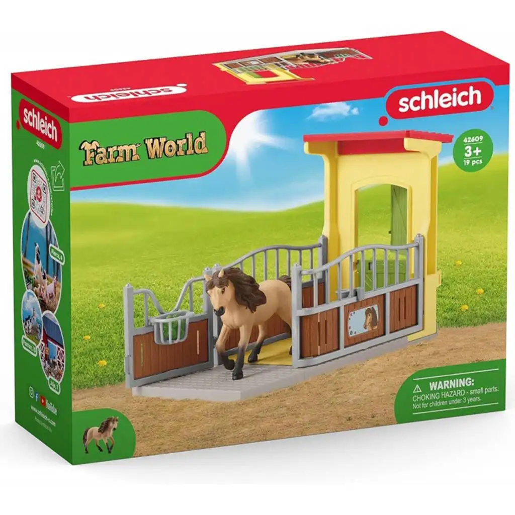 Schleich: Farm World - Pony box Izlandi póni mén szett (42609) kép 1